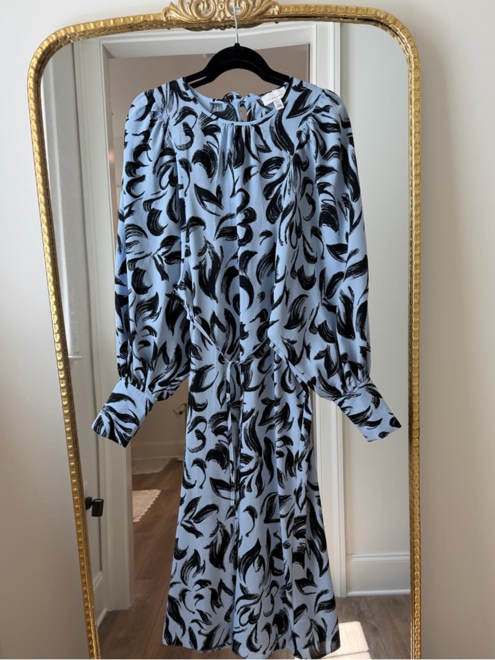 Topshop Blue Printed Dress